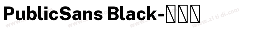 PublicSans Black字体转换